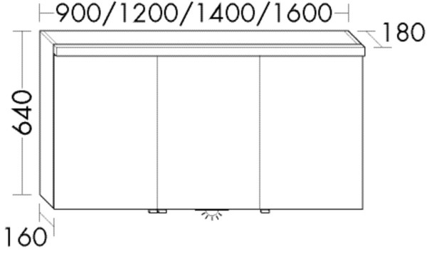 Burgbad Spiegelschrank Orell Melamin 640x900x180 Eiche Dekor Flanelle, SPRV090F2669