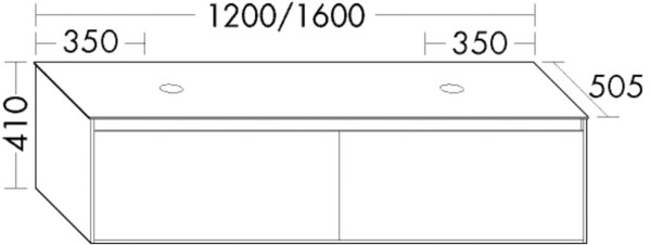 Burgbad Waschtischunterschrank rc40 Eiche Authentic/Trendfarbe Hochglanz, SGBZ140F4608A0318