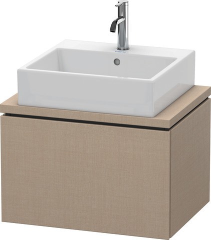 Duravit L-Cube Konsolenwaschtischunterbau wandhängend Leinen Matt 620x477x400 mm - LC580007575