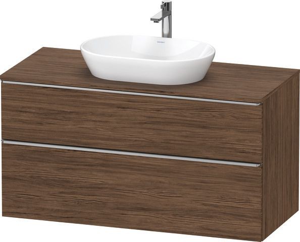 Duravit D-Neo Konsolenwaschtischunterbau wandhängend Nussbaum dunkel Matt 1200x550x664 mm - DE496907