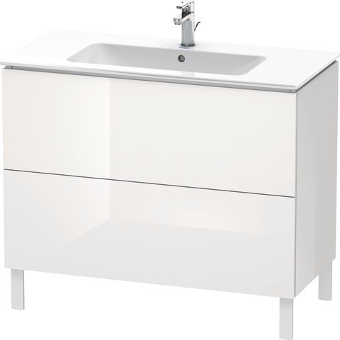Duravit L-Cube Waschtischunterbau bodenstehend Weiß Hochglanz 1020x481x704 mm - LC662708585