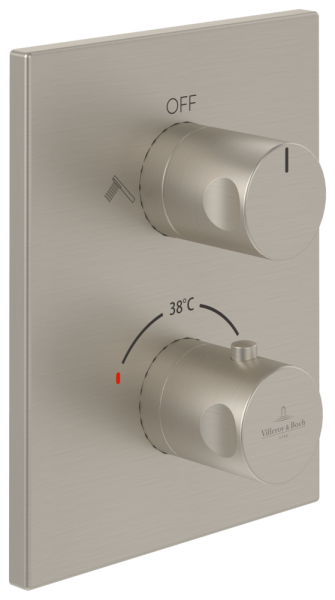 Villeroy & Boch Unterputz-Thermostat Universal Taps 150x190x58mm Eckig Brushed Nickel Matt