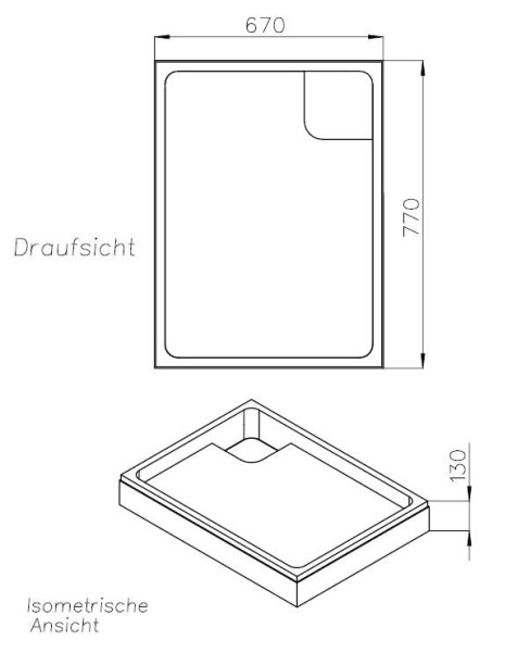 Neuesbad Wannenträger für Bette superflach 70x80x3,5