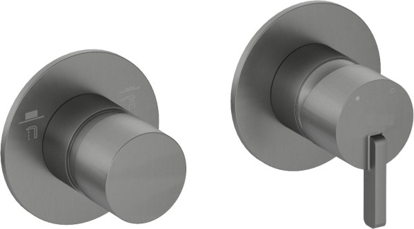 Neuesbad Serie 600 Wannenarmatur Unterputz, mit Umstellung, Oberfläche: Titanium