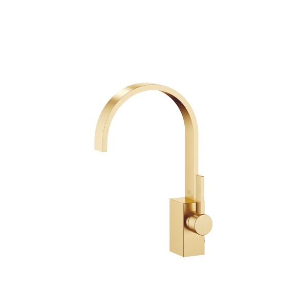 Dornbracht Waschtisch-Einhandbatterie mit Ablaufgarnitur MEM 33501782 Messing gebürstet (23kt Gold)