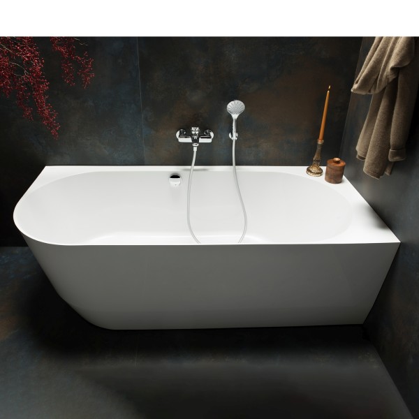 LAUFEN Einbau-Badewanne Pro 800x1800x590 Marbond Eckversion rechts weiss