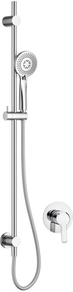 Neuesbad Serie 200 Unterputz-Duschset mit Unterputz-Brausestange, Chrom
