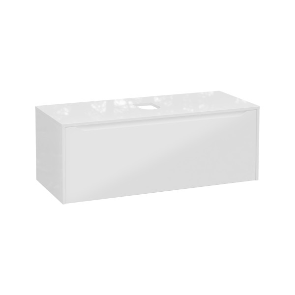 VitrA New Integra Square Waschtischunterschrank (Aufsatzwaschtisch) mit 1 Weiß Hochglanz,80291