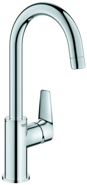 GROHE Waschtischarmatur BauEdge L-Size PushOpen Ablaufgarnitur chrom, 23911001