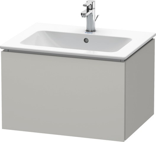 Duravit L-Cube Waschtischunterbau wandhängend Betongrau Matt 620x481x400 mm - LC6140007070A00