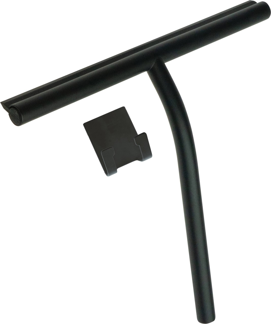 Neuesbad Serie 600 Glasabzieher mit Haken mit 3M Kleber, Oberfläche: schwarz matt NB1ADI_N31K1