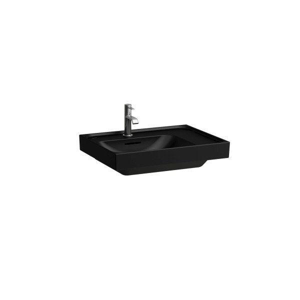 LAUFEN Aufsatz-Waschtisch MEDA 460x600x160 Ablage rechts 1 Hl. o.Ül. schwarz matt, H8181117161111