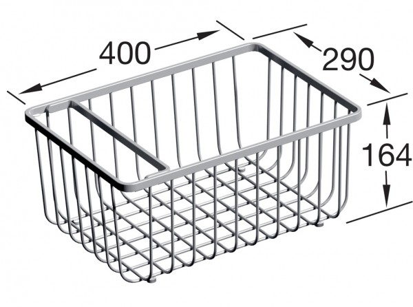 Villeroy & Boch Zubehör Drahtkorb 9K1200 Edelstahl, 9K1200K1