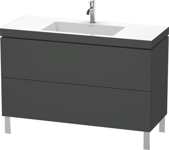 Duravit L-Cube c-bonded Set bodenstehend Graphit Matt 1200x480x698 mm - LC6939O4949