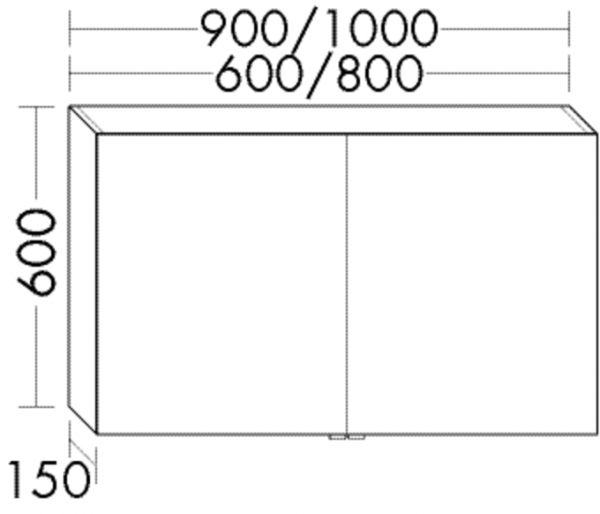 Burgbad Spiegelschrank Sys30 PG1 Aqua 600x600x160 Marone Dekor Trüffel, SPJE060F1718