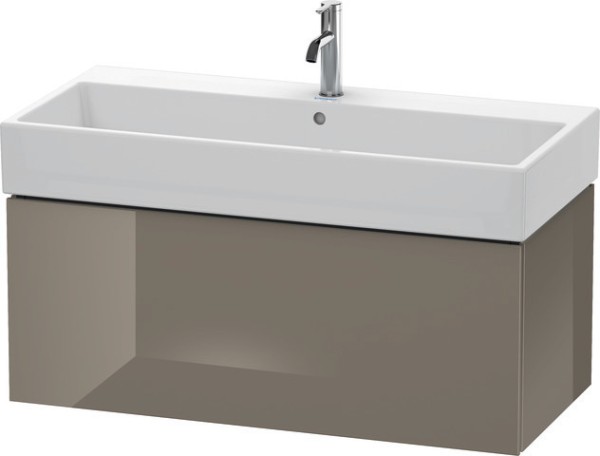 Duravit L-Cube Waschtischunterbau wandhängend Flanell Grau Hochglanz 984x459x394 mm - LC617808989