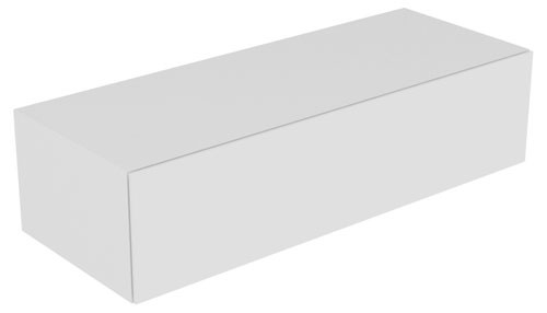 Keuco Sideboard Edition 11 31326, Bel., 1 Front-Auszug, weiß/Glas weiß satiniert, 31326270100