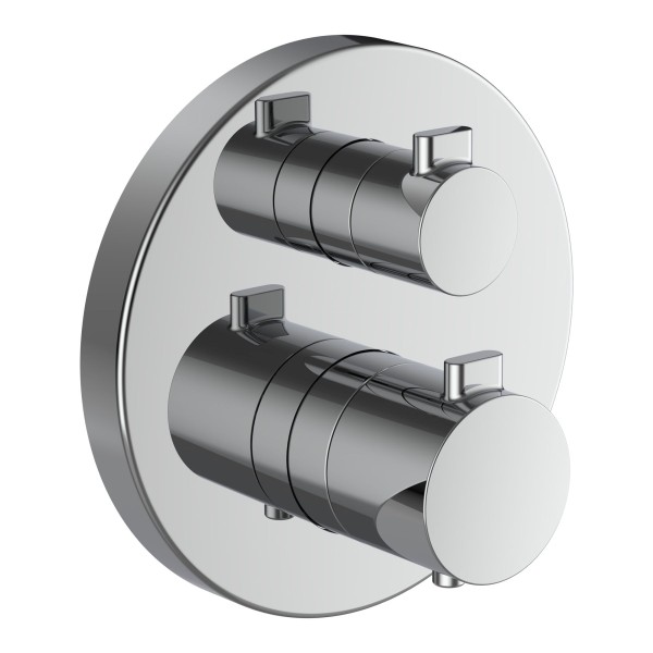 LAUFEN 2-Griff-Wannenthermostat, Unterputz, MEDA, 1 Mischwasserabgang, chrom