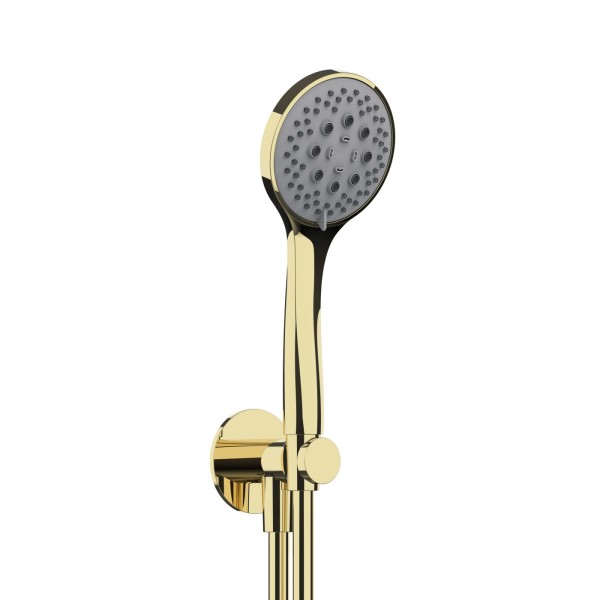 Herzbach LIVING SPA Wannenset ABG Halter 70 rund Herzbach 100mm Multi 1500mm PVD Gold, 30.914600.1.0