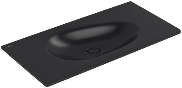 Villeroy & Boch Schrankwaschtisch Antao 1000x500mm Rechteck ohne Überlauf Pure Black CeramicPlus