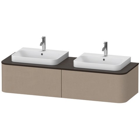 Duravit Happy D.2 Plus Konsolenwaschtischunterbau wandhängend Leinen Matt 1600x550x354 mm - HP4946B7