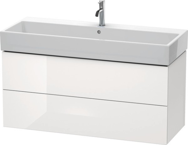 Duravit L-Cube Waschtischunterbau wandhängend Weiß Hochglanz 1184x459x544 mm - LC627908585