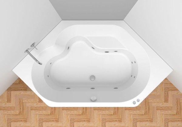 Riho Whirlpool Badewanne Winnipeg 145x145 EASYPOOL 3.1 mechanisch