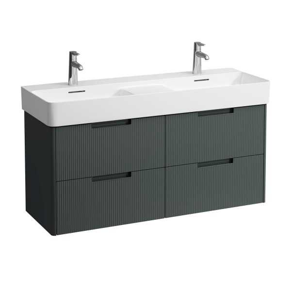 LAUFEN Waschtischunterschrank JUNA 400x1168x515 4 Schubl m. Griffmulde f.WT H814282 verkehrsgrau, H
