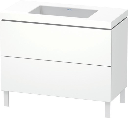 Duravit L-Cube c-bonded Set bodenstehend Weiß Matt 1000x480x698 mm - LC6938N1818