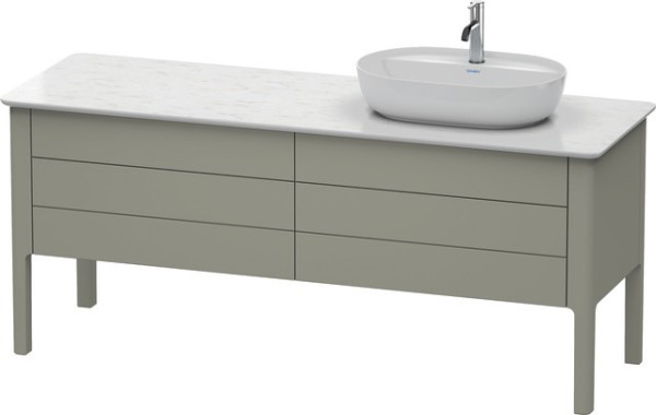 Duravit Luv Konsolenwaschtischunterbau bodenstehend Stein Grau Seidenmatt 1733x570x743 mm - LU9568R9