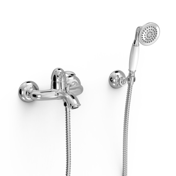 Tres Einhebel Wannenmischer Anti Kalk Messing Handbrause: Ø 78 mm , 24217001