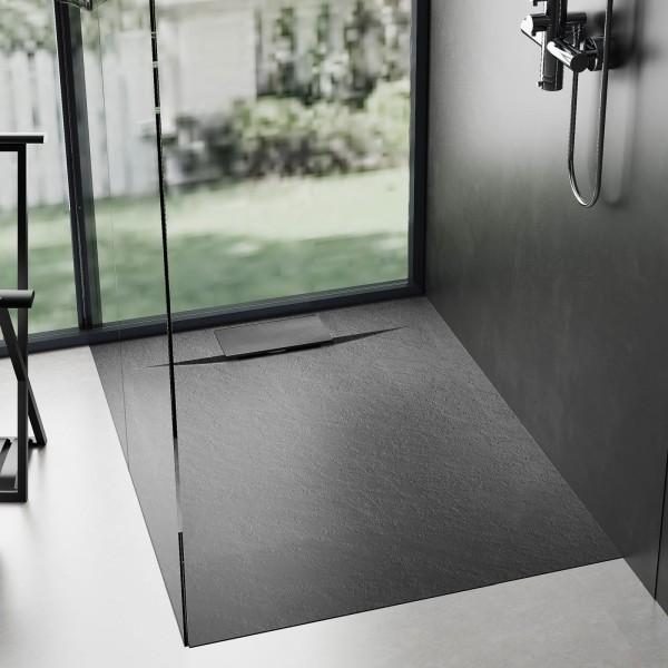 Neuesbad Duschwanne Bazalt Black 90x90