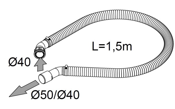 Hoesch Anschlussschlauch zu Verbindung an Hausanschluss, 133878