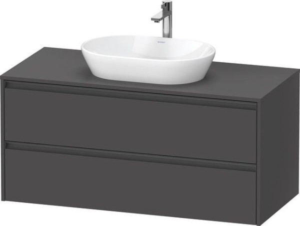 Duravit Ketho.2 Konsolenwaschtischunterbau wandhängend Graphit Matt 1200x550x568 mm - K2489704949000