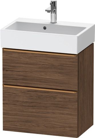 Duravit D-Neo Waschtischunterbau wandhängend Nussbaum dunkel Matt 584x372x625 mm - DE4329004210000