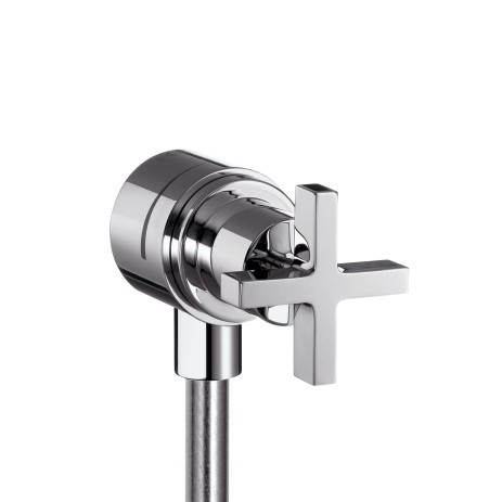 Hansgrohe Fixfit Stop Wandabsperrventil Axor Citterio chrom mit Kreuzgriffen, 39883000