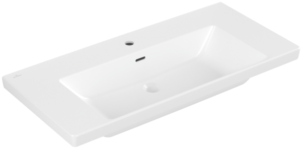 Villeroy & Boch Subway 3.0 Schrankwaschtisch, 1000 x 470 x 165 mm, Stone White CeramicPlus, mit Über