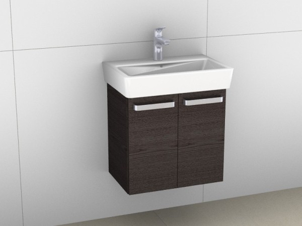 Artiqua 413 Waschtischunterschrank für Renova Compact 226155 Graphit Struktur quer, 413-WU2T-K123-70