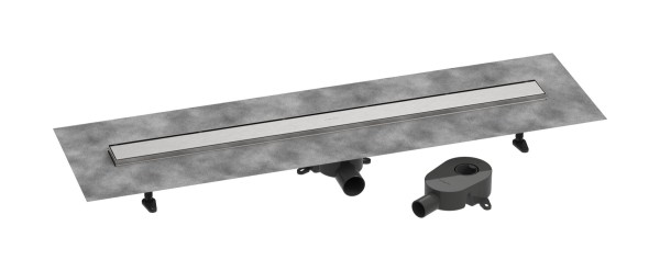 Hansgrohe Komplettset Duschrinne RainDrain Go 1000 rücks.beflies.Stand./flache Instal. edelstahl ge