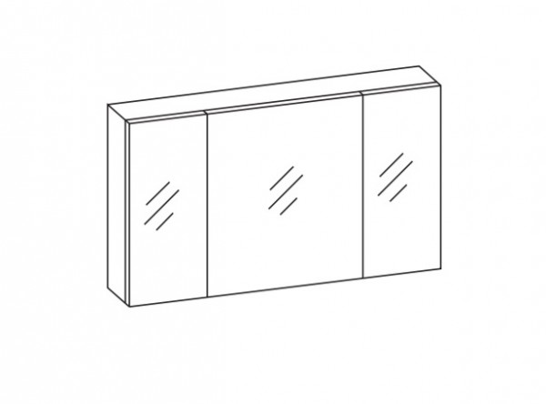 Artiqua Spiegelschrank, Castello Eiche quer NB, 070-SDT-8-12-426