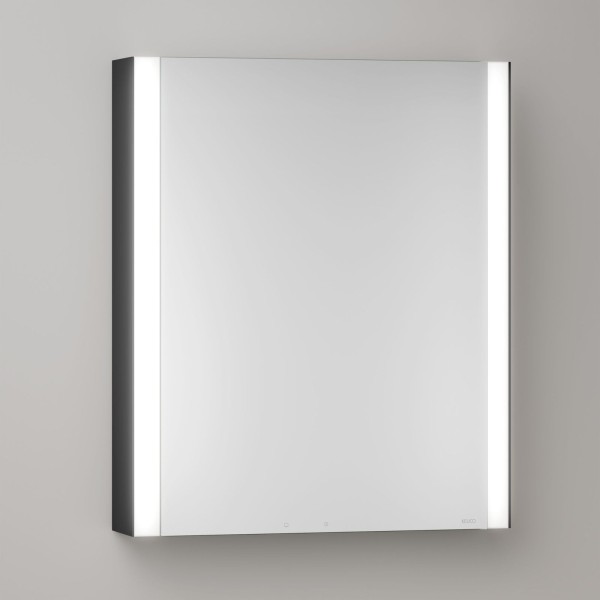 KEUCO Royal Atlas LED Spiegelschrank 60 x 71 x 12,7 cm mit 1 Tür, Anschlag rechts, Spiegelheizung, A