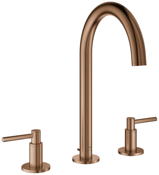 GROHE 3-Loch Waschtischarmatur Atrio 20649 Rohrauslauf Hebelgriff warm sunset geb, 20649DL0