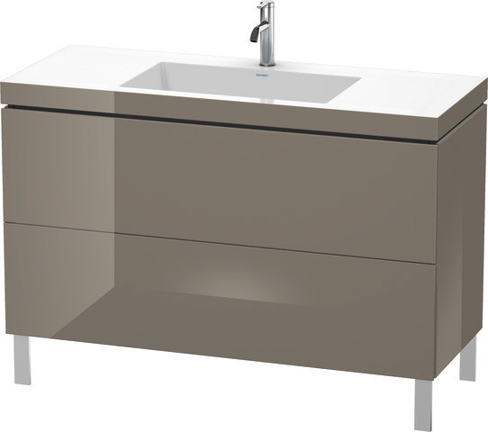 Duravit L-Cube c-bonded Set bodenstehend Flanell Grau Hochglanz 1200x480x698 mm - LC6939O8989