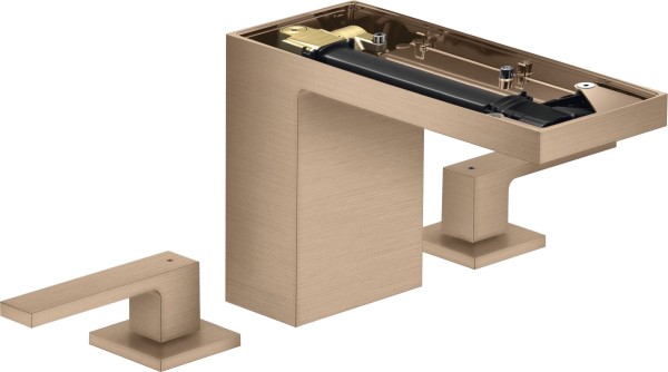 Hansgrohe 3-Loch Waschtischarmatur 110 Axor MyEdition ohne Platte, brushed red gold, 47072310