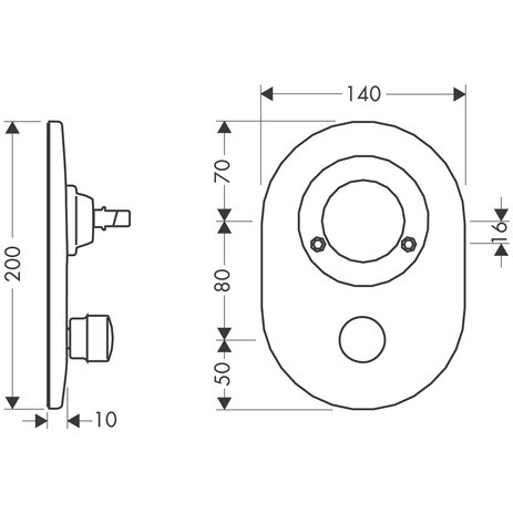 Hansgrohe Umrüstset Kugel auf M3 Wannenmischer Unterputz chrom, 96385000