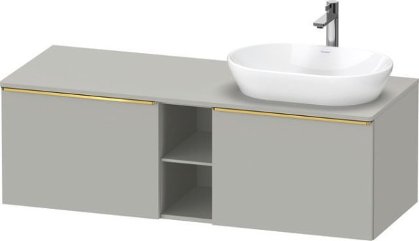 Duravit D-Neo Konsolenwaschtischunterbau wandhängend Betongrau Matt 1400x550x459 mm - DE4950R3407000