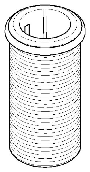 Dornbracht Hülse Ersatzteile 04240401800 D. 36 x 69 mm Platin gebürstet