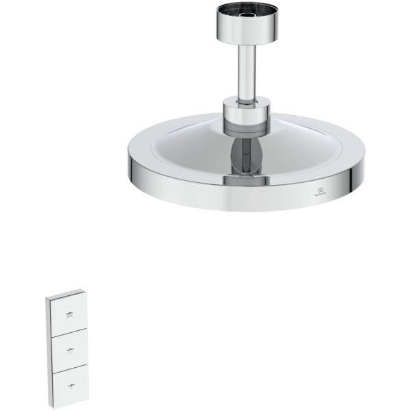 Ideal Standard Regenbrause Idealrain Solos mit Deckenan. m.Licht m.Fernb. Chrom, A7891AA