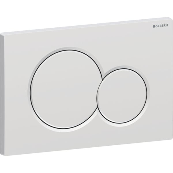 Geberit Sigma01 Betätigungsplatte, mattchrom-lackiert, für 2-Mengen-Spülung, 115770JQ5