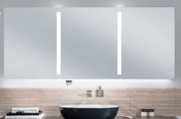 Sanipa LED Lichtspiegel Sanipa LED Lichtspiegel variabel mit Waschtisch-Beleuchtung, (Reflection) LS7119Z 765x600-2000x40mm,